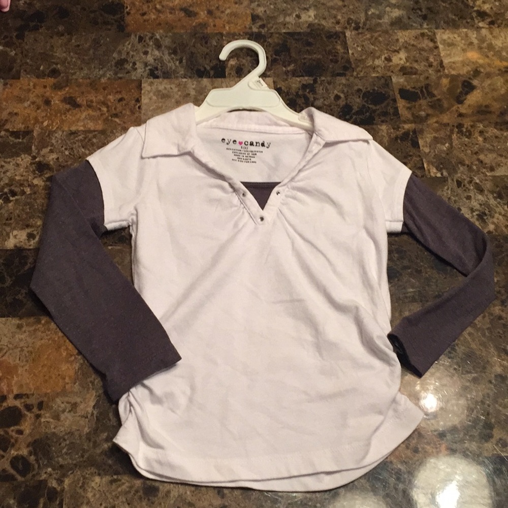 Size 4 white long sleeve shirt!
